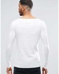 T-shirt à manche longue blanc Asos