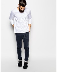 T-shirt à manche longue blanc Asos