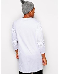 T-shirt à manche longue blanc Asos