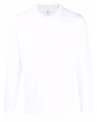 T-shirt à manche longue blanc Brunello Cucinelli