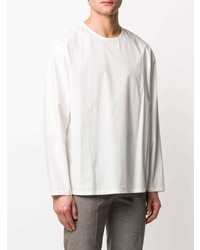 T-shirt à manche longue blanc Lemaire