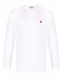 T-shirt à manche longue blanc Comme Des Garcons Play