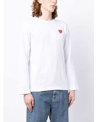 T-shirt à manche longue blanc Comme Des Garcons Play