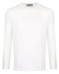 T-shirt à manche longue blanc Corneliani