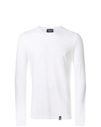 T-shirt à manche longue blanc Drumohr