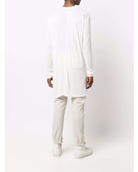 T-shirt à manche longue blanc Rick Owens