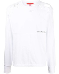 T-shirt à manche longue blanc Eckhaus Latta