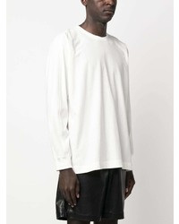 T-shirt à manche longue blanc Homme Plissé Issey Miyake