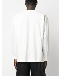 T-shirt à manche longue blanc Homme Plissé Issey Miyake