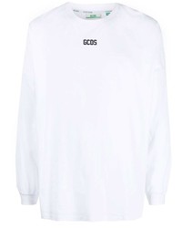 T-shirt à manche longue blanc Gcds