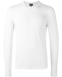 T-shirt à manche longue blanc Giorgio Armani