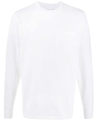 T-shirt à manche longue blanc Helmut Lang