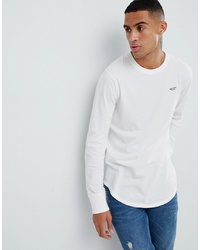 T-shirt à manche longue blanc Hollister