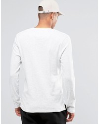 T-shirt à manche longue blanc Selected
