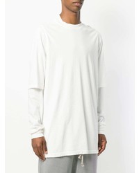 T-shirt à manche longue blanc Rick Owens DRKSHDW