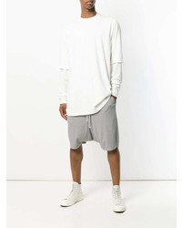 T-shirt à manche longue blanc Rick Owens DRKSHDW