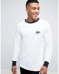 T-shirt à manche longue blanc Hype