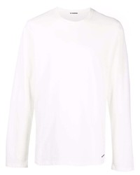 T-shirt à manche longue blanc Jil Sander