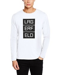 T-shirt à manche longue blanc Karl Lagerfeld