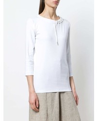 T-shirt à manche longue blanc Fabiana Filippi
