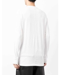 T-shirt à manche longue blanc Rick Owens