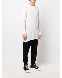 T-shirt à manche longue blanc Rick Owens