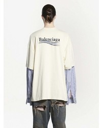 T-shirt à manche longue blanc Balenciaga