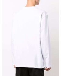 T-shirt à manche longue blanc MSGM