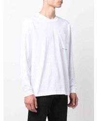T-shirt à manche longue blanc Calvin Klein Jeans