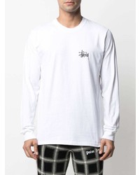 T-shirt à manche longue blanc Stussy