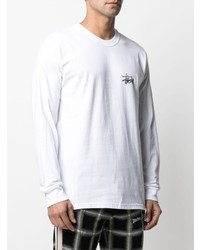 T-shirt à manche longue blanc Stussy