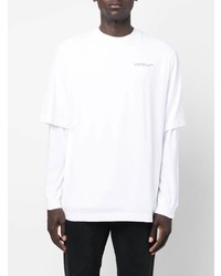 T-shirt à manche longue blanc Off-White