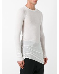 T-shirt à manche longue blanc Rick Owens