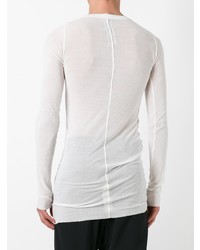 T-shirt à manche longue blanc Rick Owens