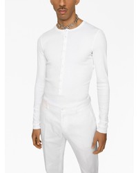 T-shirt à manche longue blanc Dolce & Gabbana
