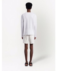 T-shirt à manche longue blanc Prada