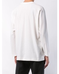 T-shirt à manche longue blanc Homme Plissé Issey Miyake