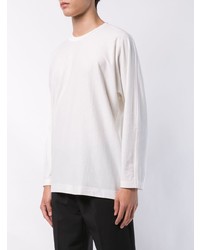 T-shirt à manche longue blanc Homme Plissé Issey Miyake