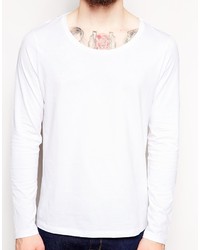 T-shirt à manche longue blanc Asos