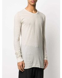 T-shirt à manche longue blanc Rick Owens