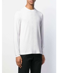 T-shirt à manche longue blanc Giorgio Armani