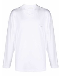 T-shirt à manche longue blanc Marni