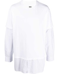 T-shirt à manche longue blanc MM6 MAISON MARGIELA