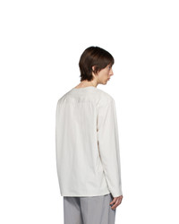 T-shirt à manche longue blanc Lemaire