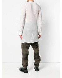 T-shirt à manche longue blanc Rick Owens