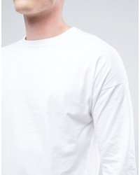 T-shirt à manche longue blanc Asos