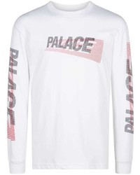 T-shirt à manche longue blanc Palace