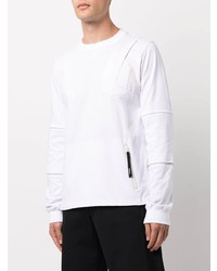 T-shirt à manche longue blanc Sacai