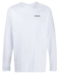 T-shirt à manche longue blanc Patagonia