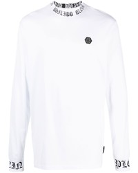 T-shirt à manche longue blanc Philipp Plein